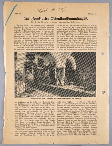 Julia Virginia, Aus Frankfurter Privatkunstsammlungen, in: Die Woche, 20. März 1909 (?)
