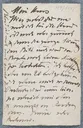 Brief von Ottilie W. Roederstein an Elisabeth H. Winterhalter auf einer Fotografie ihres unfertigen Gemäldes Mädchen mit der Blume