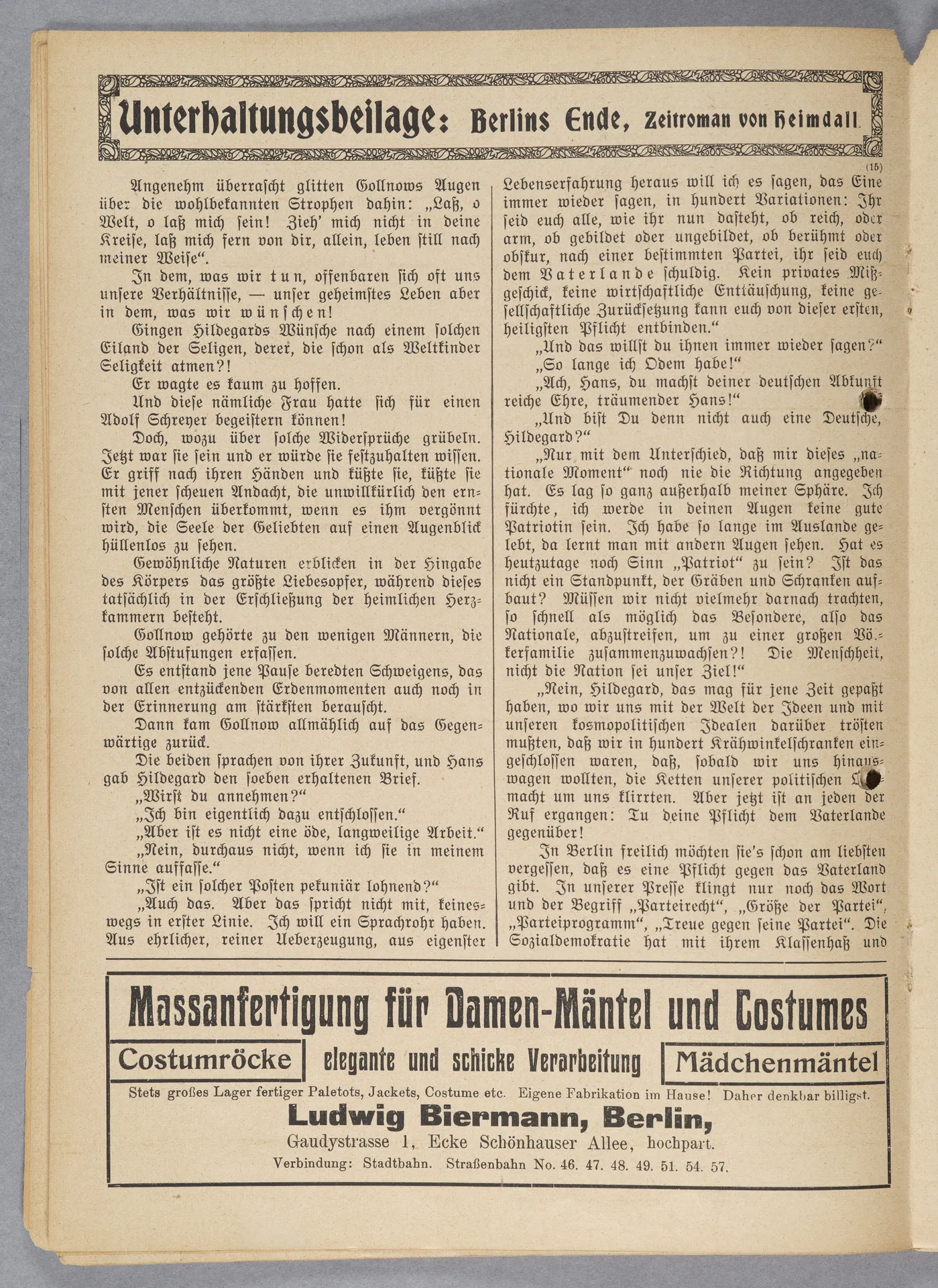 Elisabeth Mentzel und Julia Virginia Laengsdorff, Frankfurt a. M. und seine Frauen, in: Frauen-Rundschau, Jahrgang 8, Heft 14 [1907]