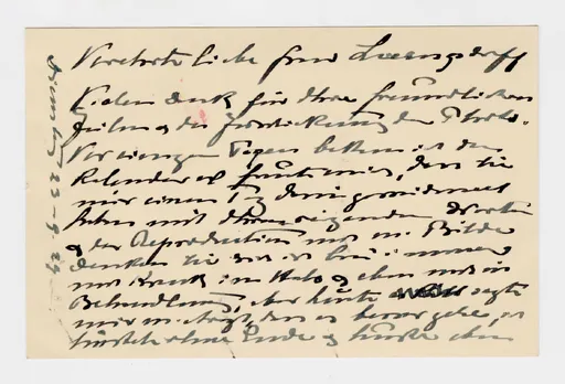 Brief von Ottilie W. Roederstein an Julia Virginia Laengsdorff, 24. September 1929
