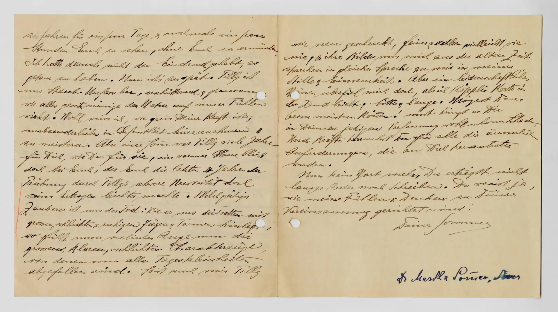 Brief von Martha Sommer an Elisabeth H. Winterhalter, 1. Dezember 1937