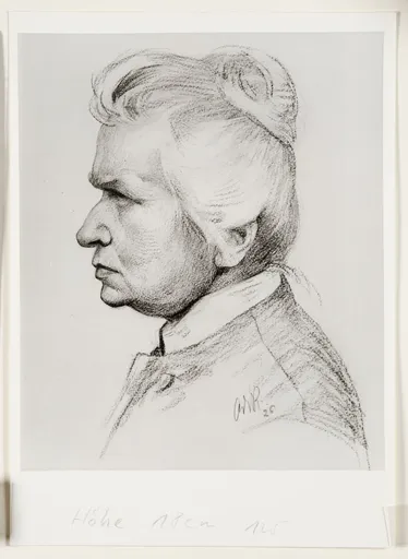 Ottilie W. Roederstein, Selbstbildnis, Zeichnung, 1926
