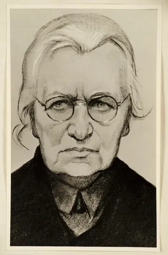 Ottilie W. Roederstein, Selbstbildnis mit Brille, Zeichnung, 1935
