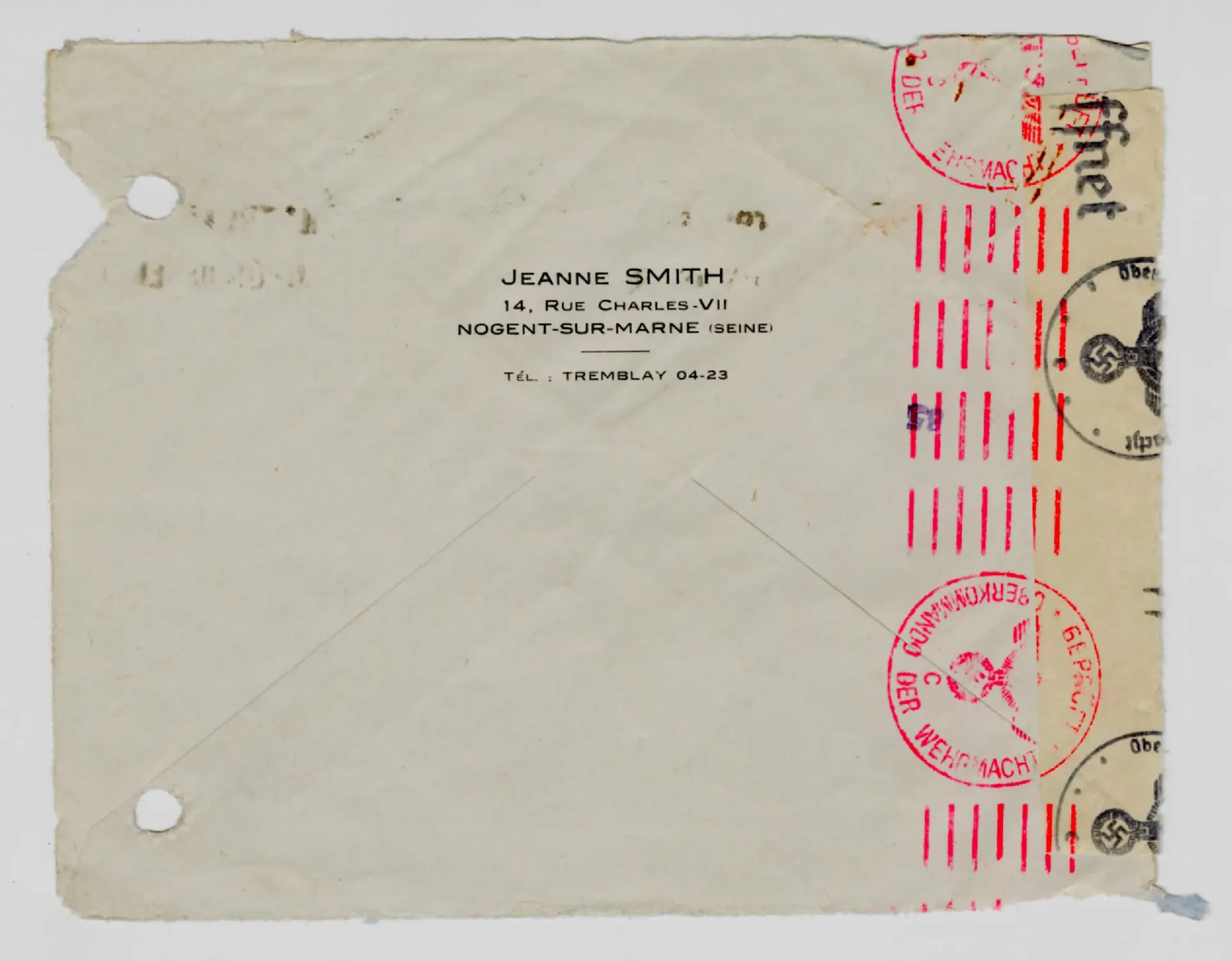 Brief von Jeanne Smith an Hermann Jughenn, September 1941