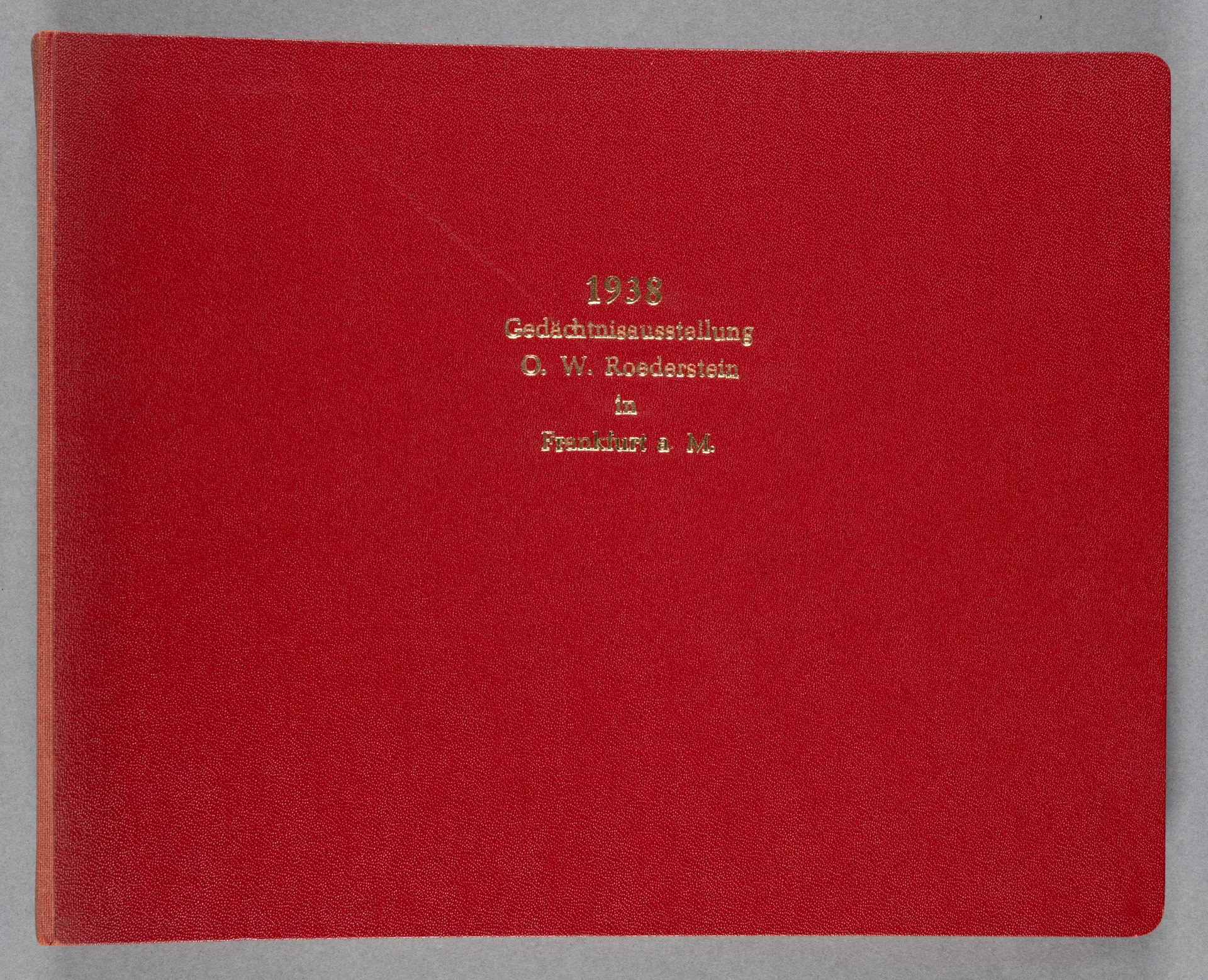 Fotoalbum: 1938 Gedächtnisausstellung O.W. Roederstein in Frankfurt a. M.