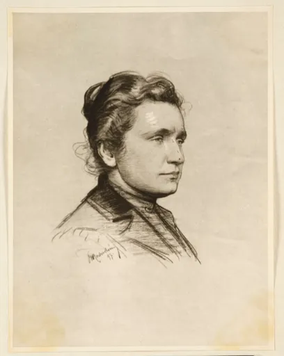 Ottilie W. Roederstein, Selbstbildnis, Zeichnung, 1897