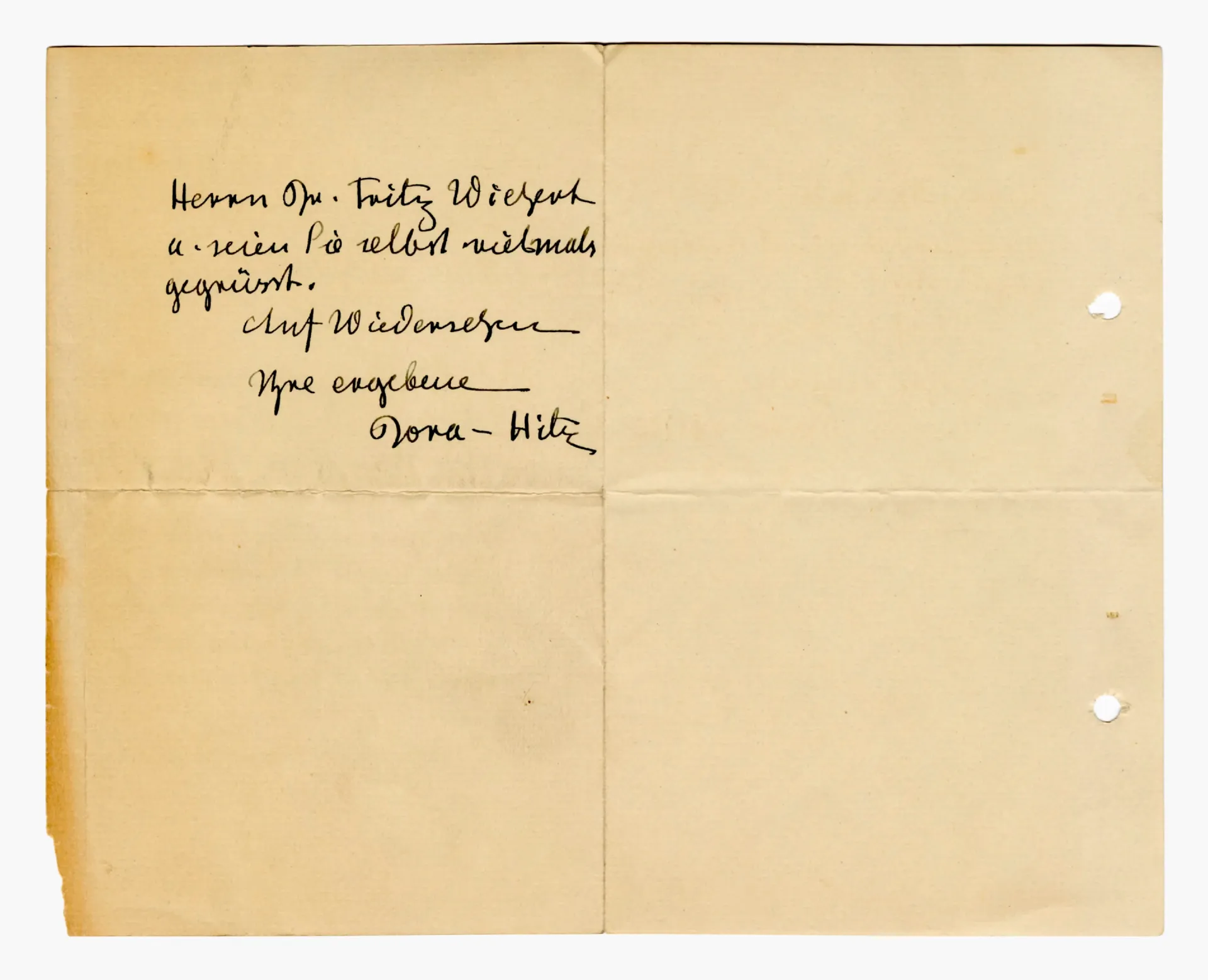 Brief von Dora Hitz an Ottilie W. Roederstein, 19. Juni 1906/1907
