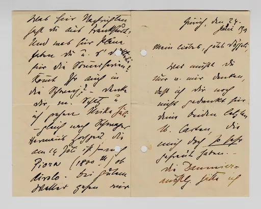 Brief von Anny Stebler-Hopf an Ottilie W. Roederstein, 24. Juni 1901