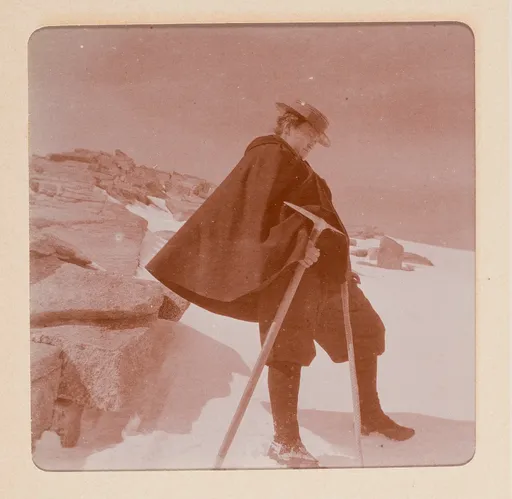 Ottilie W. Roederstein auf dem Berg im Oberengadin