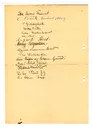 Unterschriftenliste der Teilnehmerinnen an der Roederstein-Feierstunde der GEDOK Frankfurt, 26. April 1934
