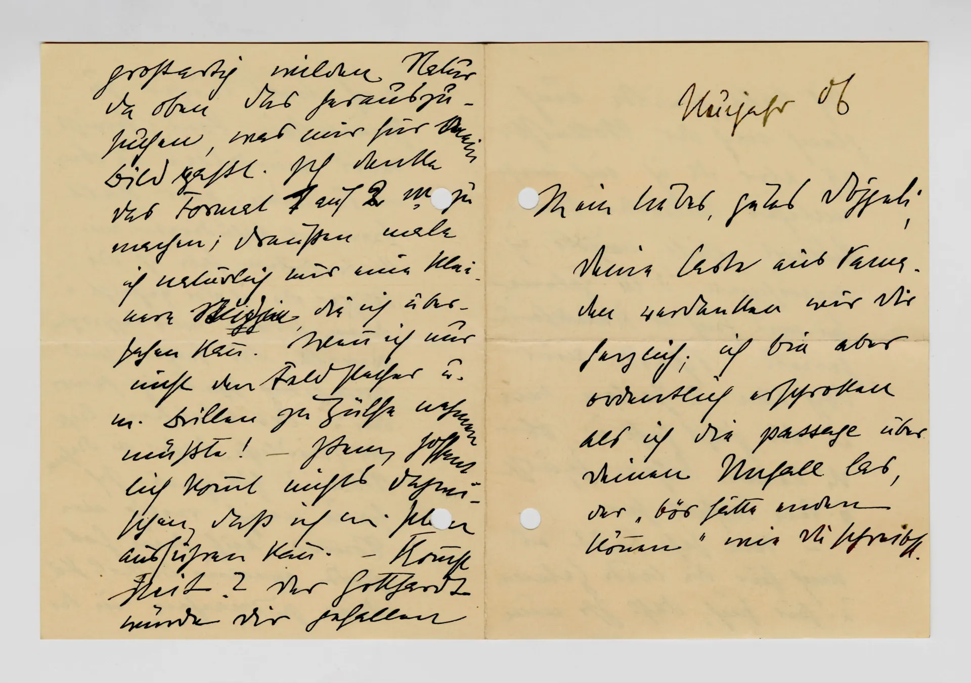 Brief von Anny Stebler-Hopf an Ottilie W. Roederstein, 1. Januar 1906