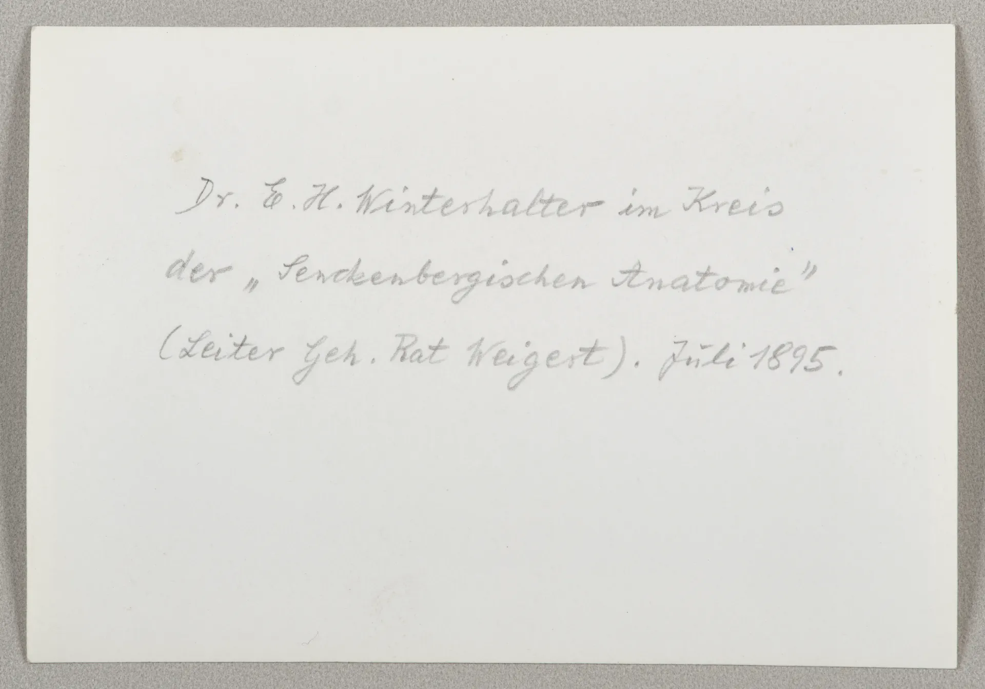 Elisabeth H. Winterhalter im Kreis der Senckenbergischen Anatomie