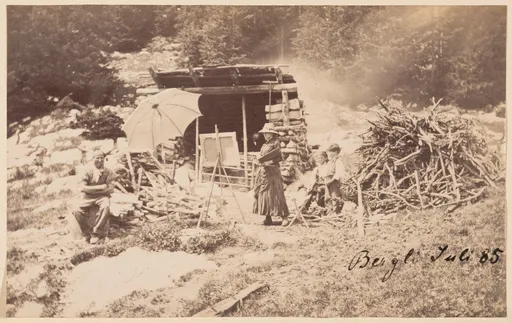 Ottilie W. Roederstein mit Staffelei beim Malen en plein air