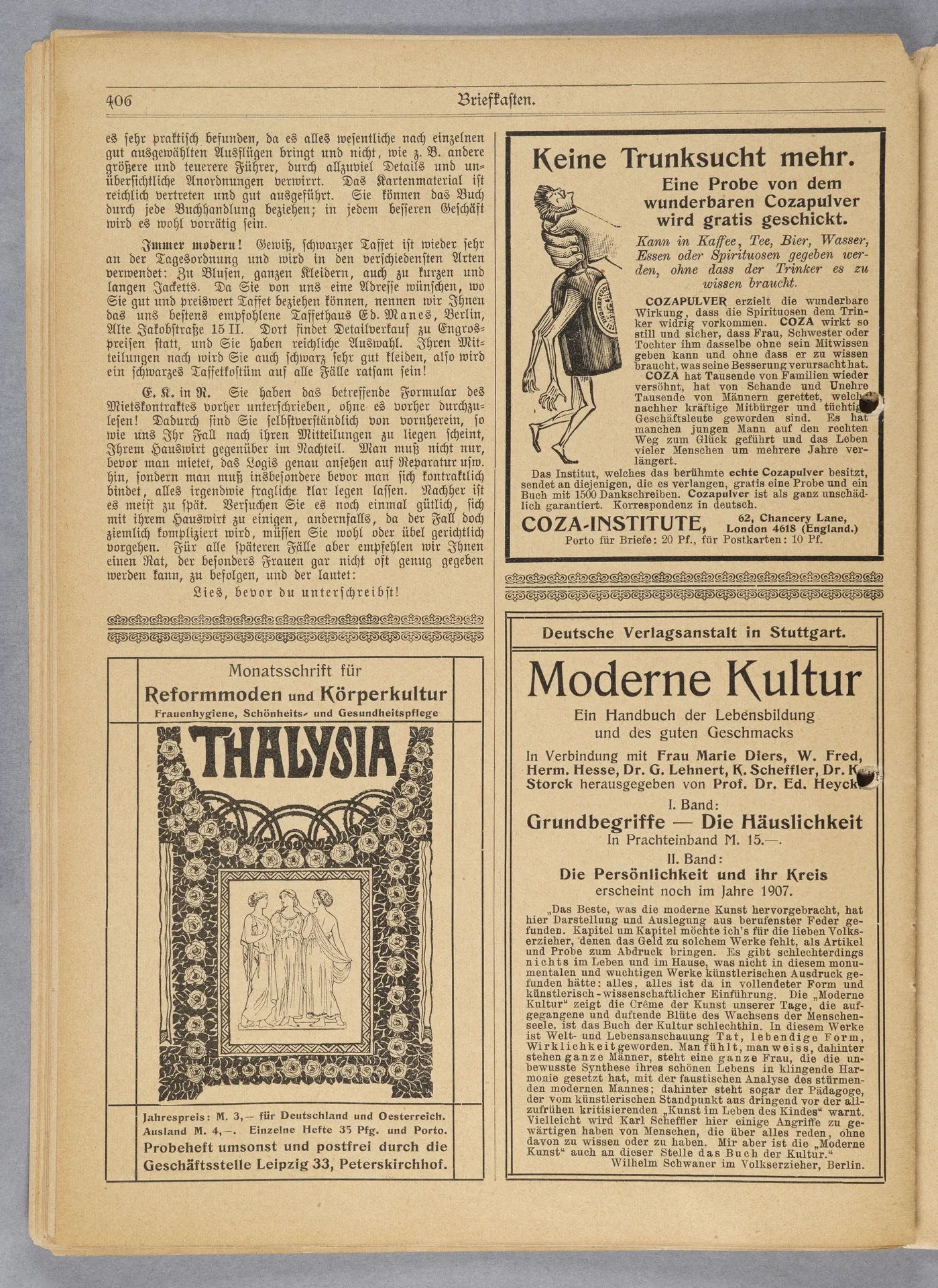 Elisabeth Mentzel und Julia Virginia Laengsdorff, Frankfurt a. M. und seine Frauen, in: Frauen-Rundschau, Jahrgang 8, Heft 14 [1907]