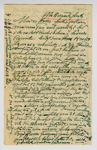 Brief von Ottilie W. Roederstein an Elisabeth H. Winterhalter, 13. Oktober 1937