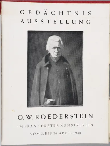 Ausstellungskatalog der Gedächtnis-Ausstellung für Ottilie W. Roederstein im Frankfurter Kunstverein 1938