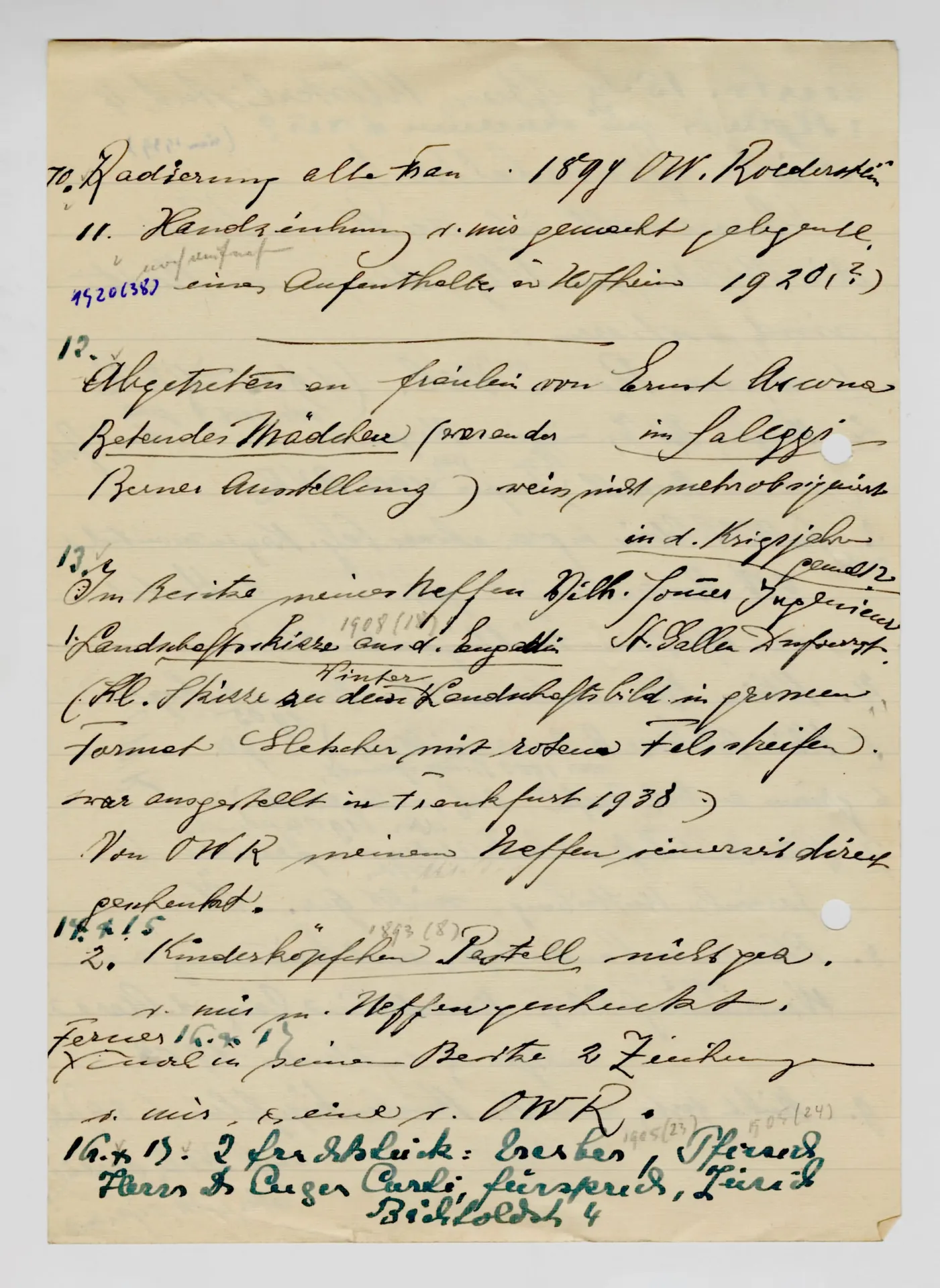 Brief von Martha Sommer an Elisabeth H. Winterhalter, um 1939