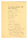 Unterschriftenliste der Teilnehmerinnen an der Roederstein-Feierstunde der GEDOK Frankfurt, 26. April 1934
