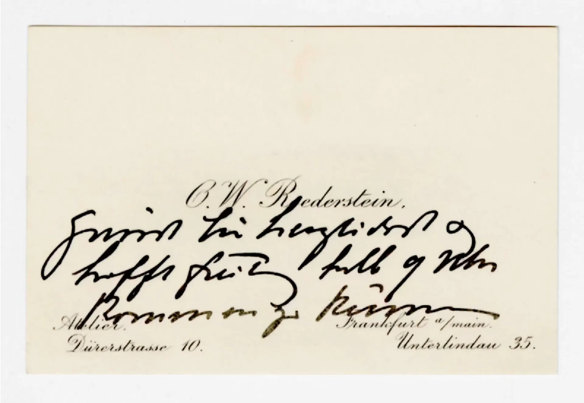 Brief von Ottilie W. Roederstein an Julia Virginia Scheuermann, 6. März 1907