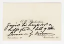 Brief von Ottilie W. Roederstein an Julia Virginia Scheuermann, 6. März 1907