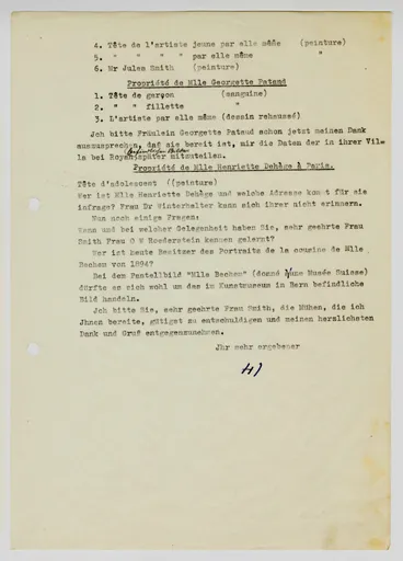 Brief von Hermann Jughenn an Jeanne Smith, 19. November 1941