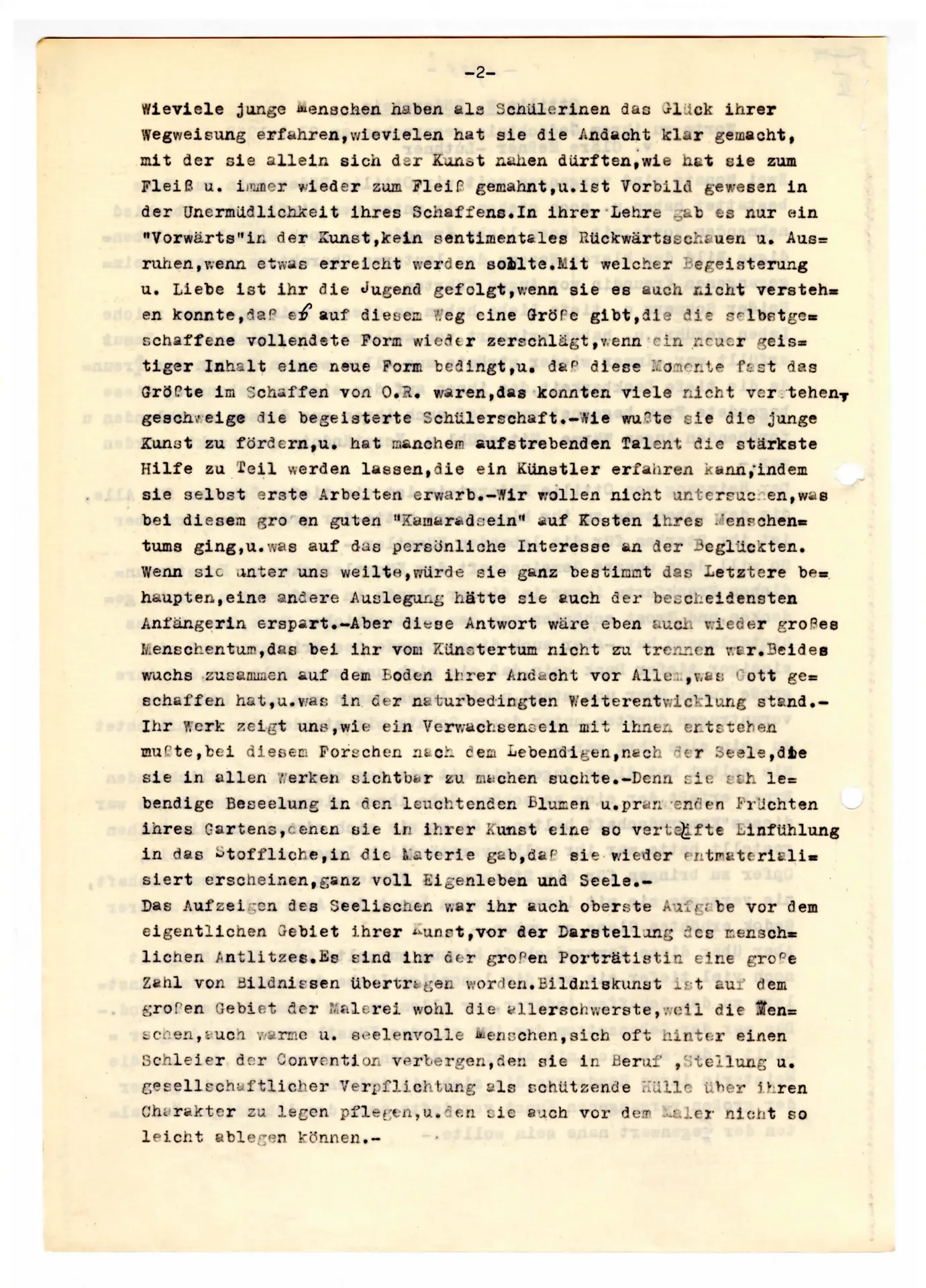 Ottilie W. Roederstein. Worte zu ihrem Gedächtnis, gesprochen am 23. Januar 1938 von Cläre Mehs-Luthmer für die GEDOK Frankfurt (Transkript)