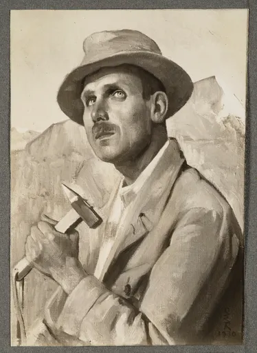Ottilie W. Roederstein, Der Kletterer, Gemälde, 1930