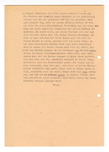 Brief (Transkript) von Ottilie W. Roederstein an Elisabeth H. Winterhalter, 13. Oktober 1937
