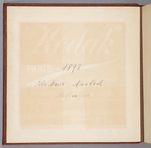 Fotoalbum: Sils Maria, Ansbach, Rothenburg, 1898, Seite 1 (Deckeninnenseite)