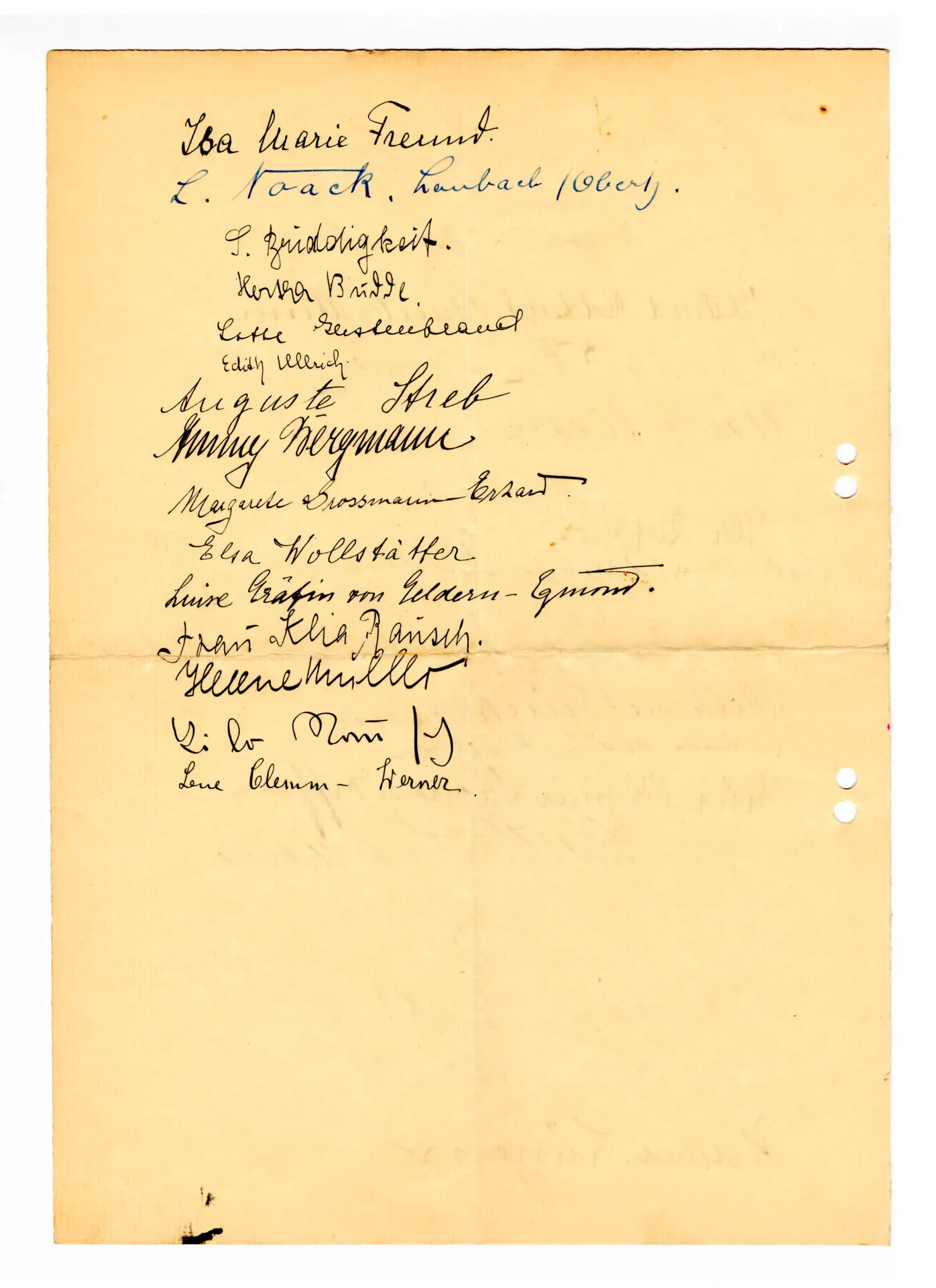 Brief (Transkript) von Clara Stadelmann, Führerin der GEDOK Frankfurt, an Ottilie W. Roederstein, 4. Mai 1934