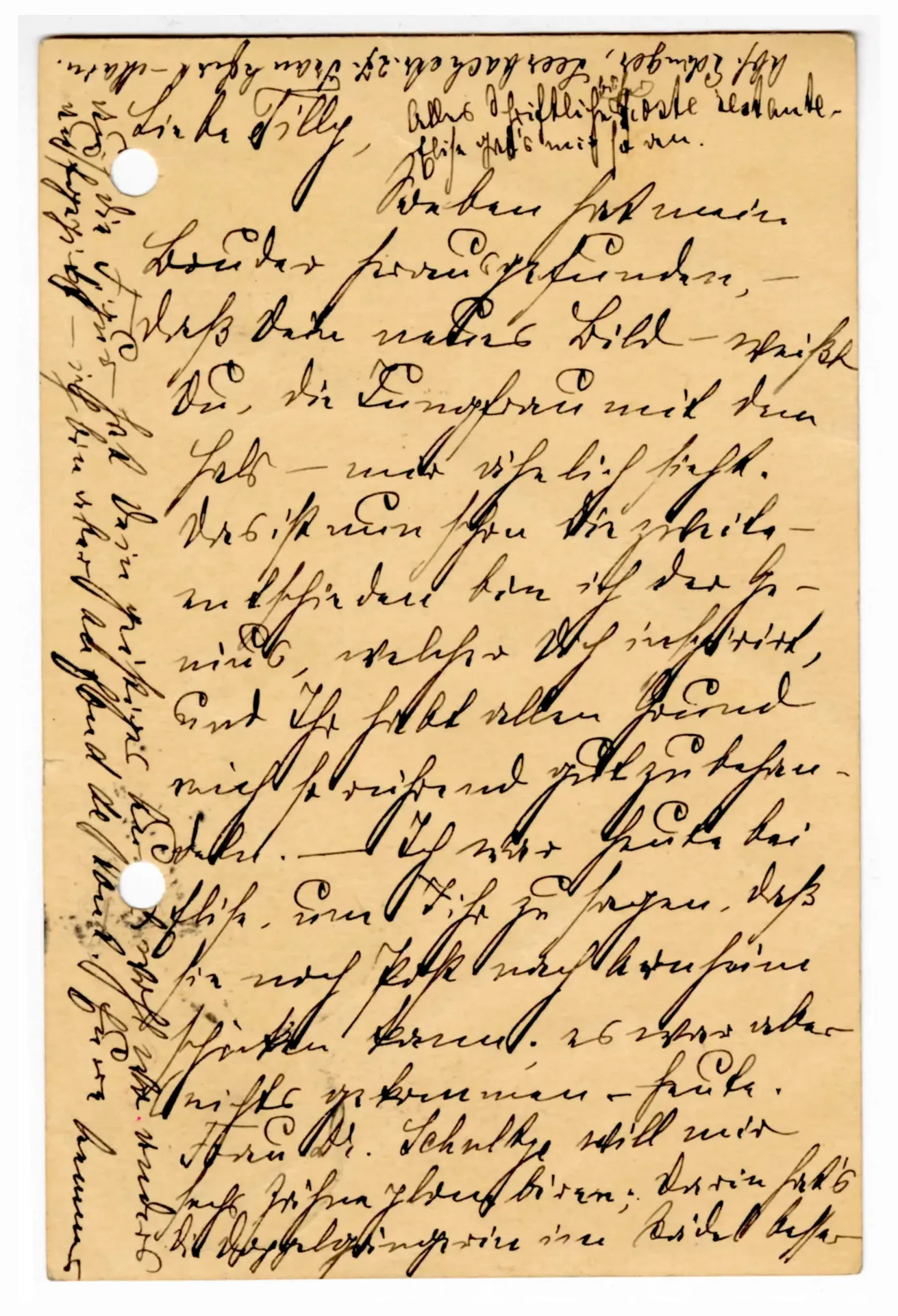 Postkarte von Anna Edinger an Ottilie W. Roederstein, 15. Juli 1897