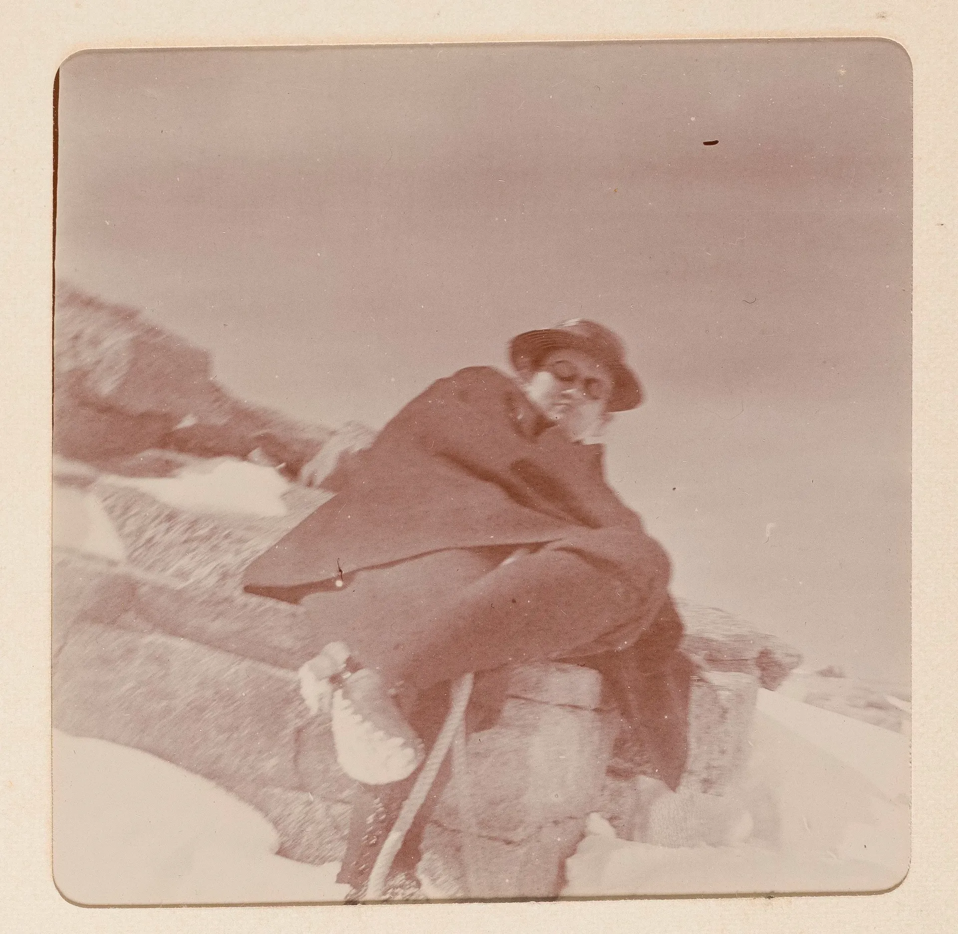 Ottilie W. Roederstein auf dem Berg im Oberengadin