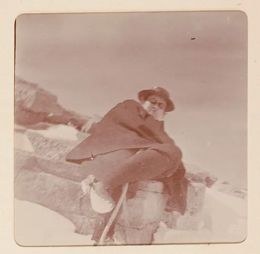 Ottilie W. Roederstein auf dem Berg im Oberengadin
