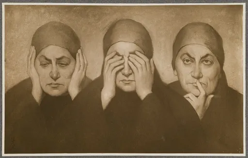 Ottilie W. Roederstein, Lebensweisheit oder: Drei weltabgewandte Frauen, Gemälde, 1926
