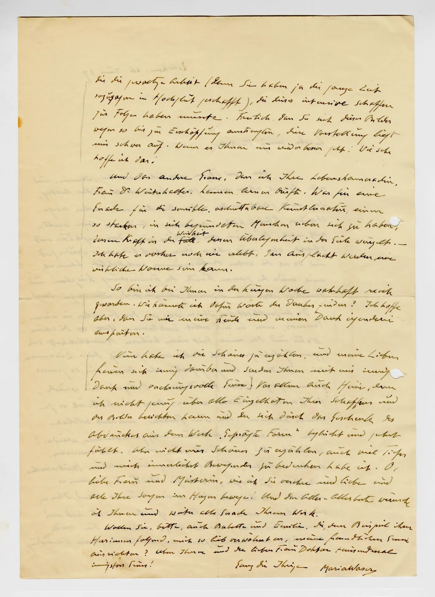 Brief von Maria Waser an Ottilie W. Roederstein, 26. Juni 1937