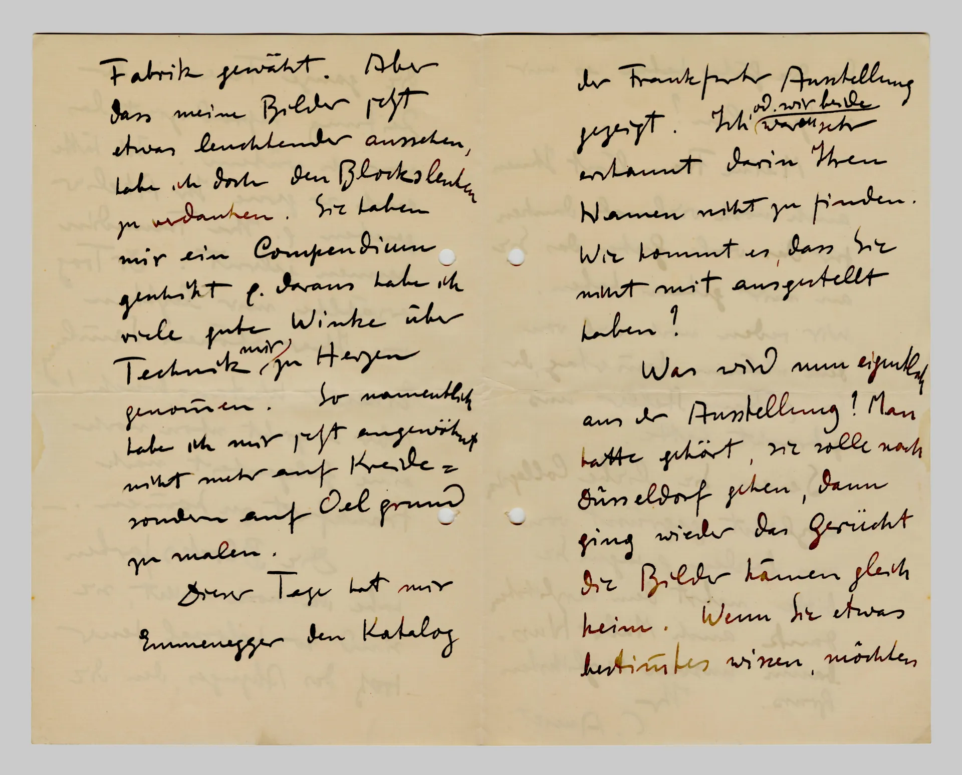 Brief von Cuno Amiet an Ottilie W. Roederstein, 12. März 1908