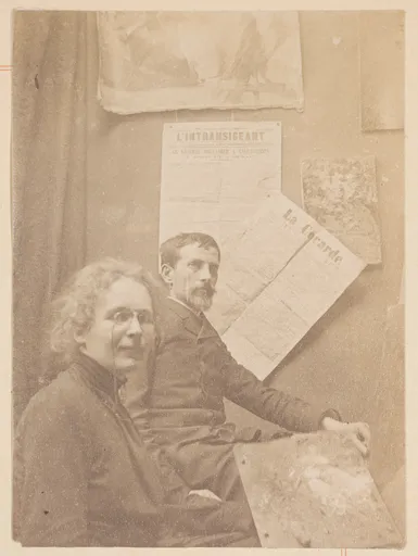 Anny Stebler-Hopf in einem Pariser Atelier