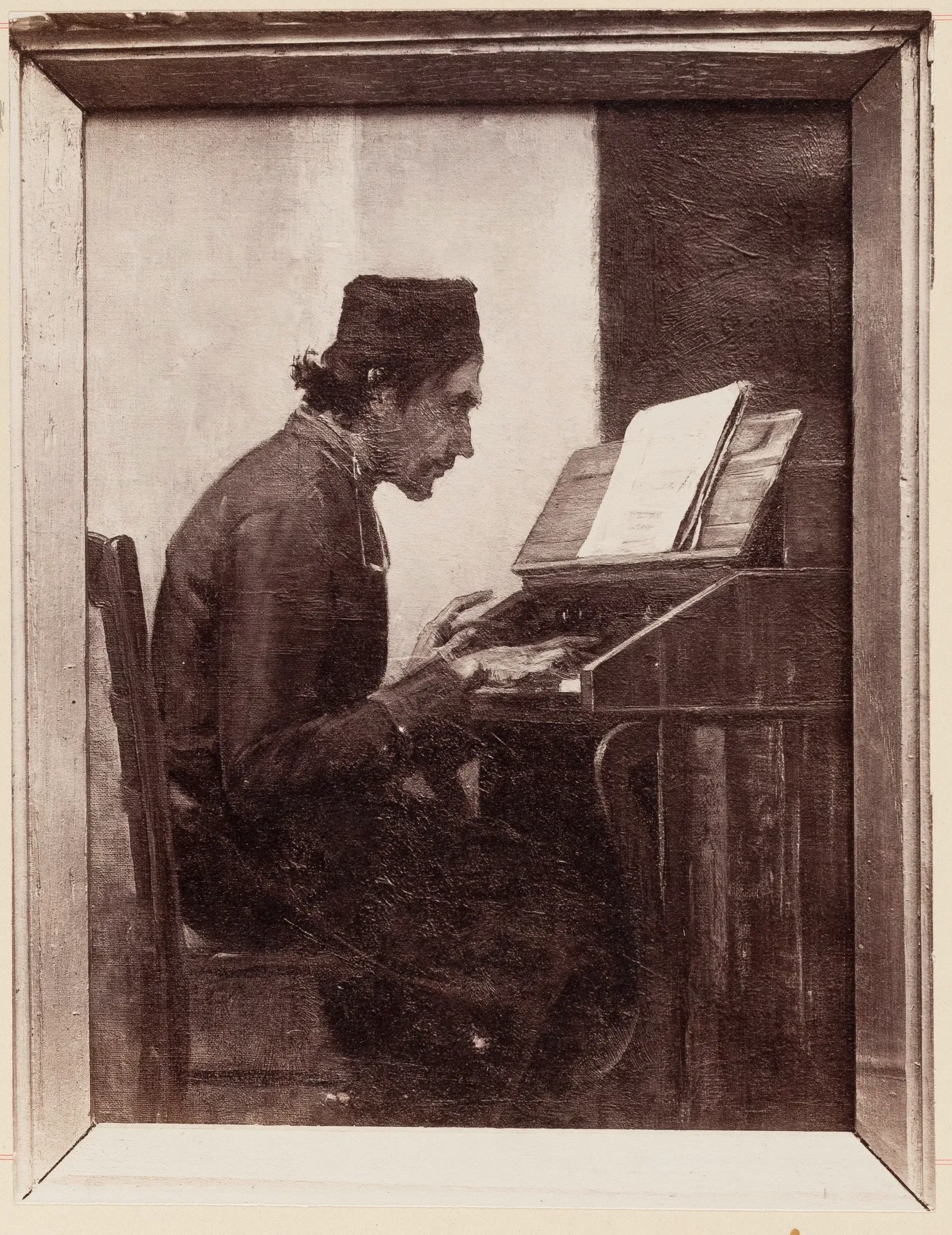 Anny Stebler-Hopf, A l'orgue, Gemälde, um 1887-1888