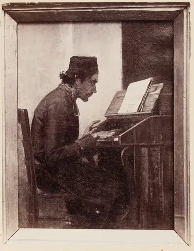 Anny Stebler-Hopf, A l'orgue, Gemälde, um 1887-1888