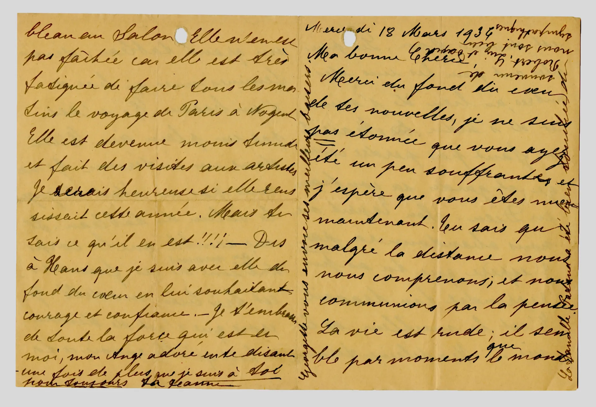 Brief von Jeanne Smith an Ottilie W. Roederstein, 18. März 1934