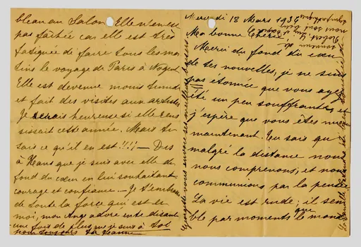 Brief von Jeanne Smith an Ottilie W. Roederstein, 18. März 1934