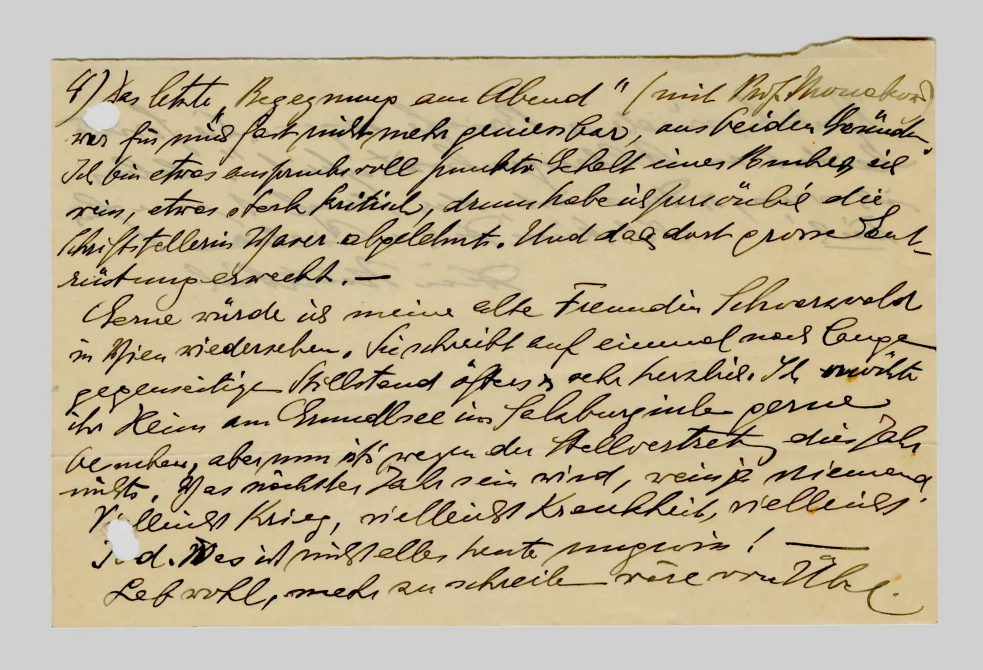 Brief von Martha Sommer an Ottilie W. Roederstein, 20. Juli 1937