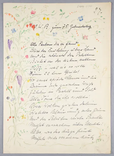 Else Luthmer, O.W.R. zum 75. Geburtstag, 22. April 1934