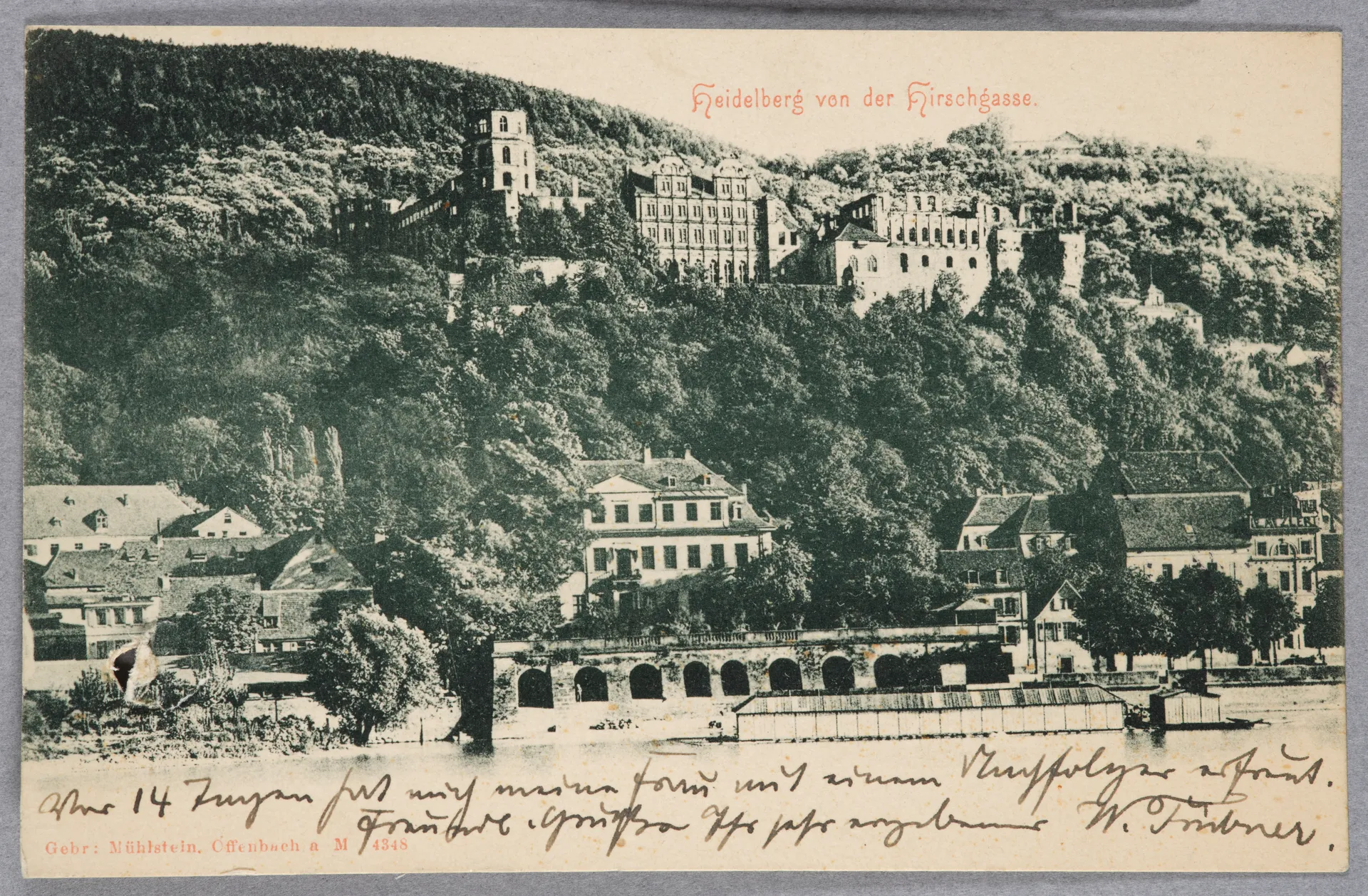 Postkarte von Wilhelm Trübner an Ottilie W. Roederstein, 15. September 1903