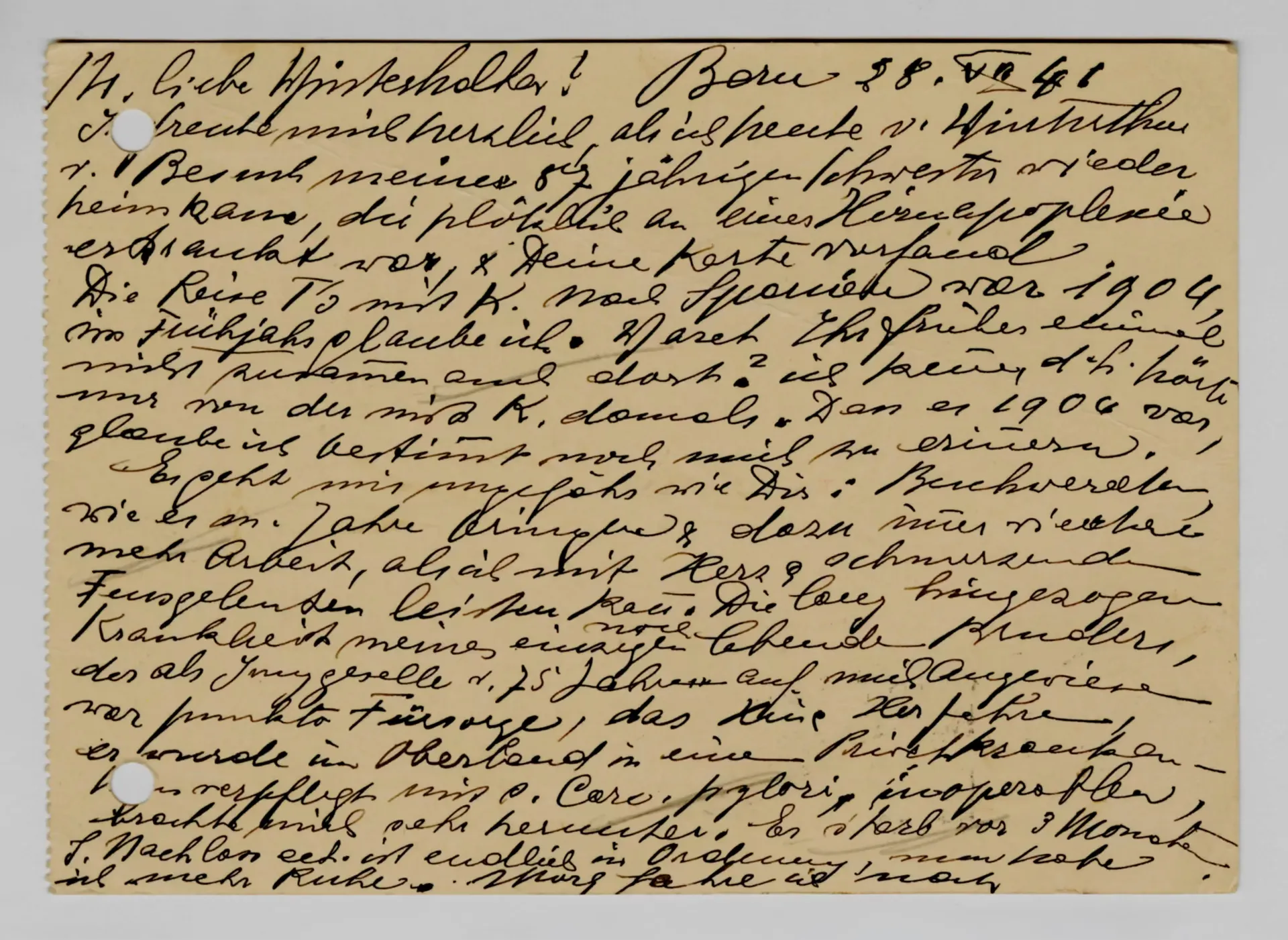 Postkarte von Martha Sommer an Elisabeth H. Winterhalter, 28. Juli 1941