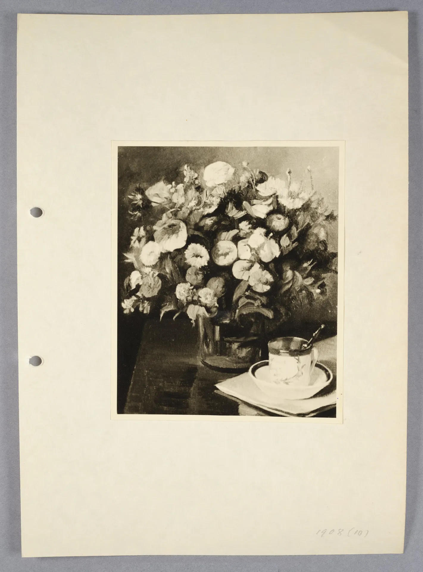 Ottilie W. Roederstein, Glas mit buntem Blumenstrauß, Gemälde, 1908