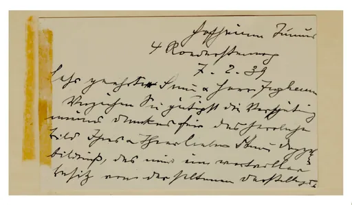 Brief von Emma Kopp an Carli und Hermann Jughenn, 7. Februar 1939