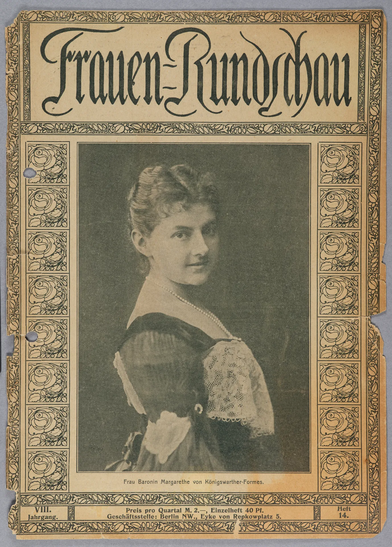 Elisabeth Mentzel und Julia Virginia Laengsdorff, Frankfurt a. M. und seine Frauen, in: Frauen-Rundschau, Jahrgang 8, Heft 14 [1907]
