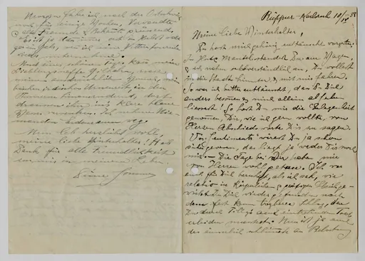 Brief von Martha Sommer an Elisabeth H. Winterhalter, 10. April 1938