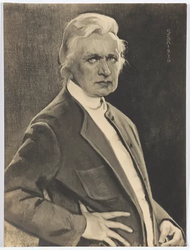 Ottilie W. Roederstein, Selbstbildnis in Blau, Gemälde, 1930